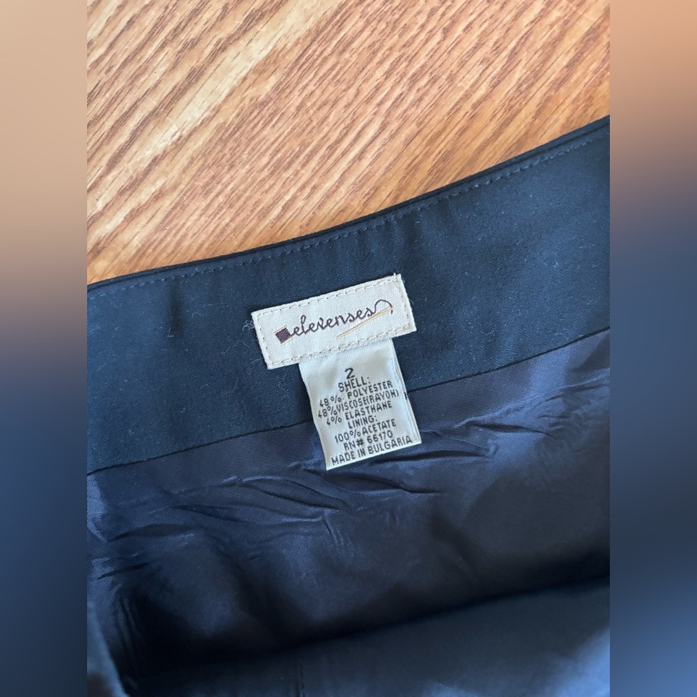 Elevenses Asymmetrical Black Skirt – Size 2 – Anthropologie – Flowy & Sculptural - Picture 6 of 6